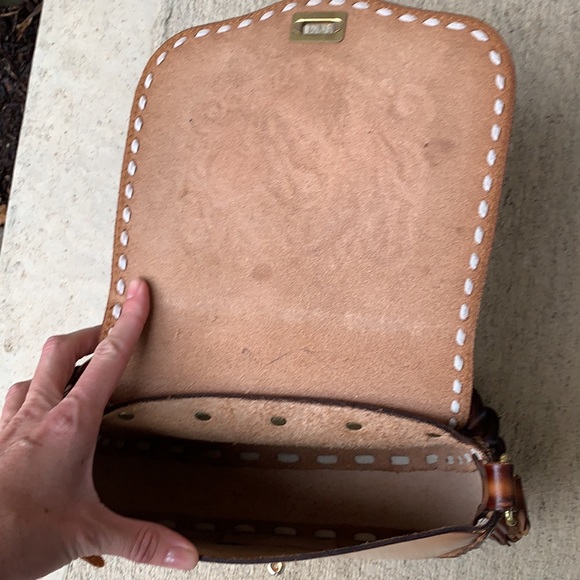 Vintage Miss Tony Lama Hand Tooled Handbag - Picture 7 of 10